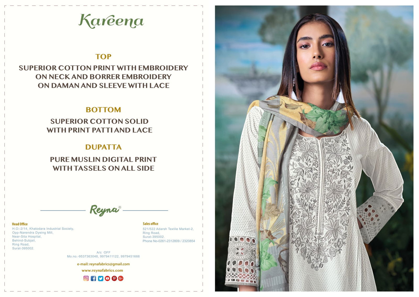 Kareena By Reyna Cotton Printed Dress Material Wholesale Shop In Surat
